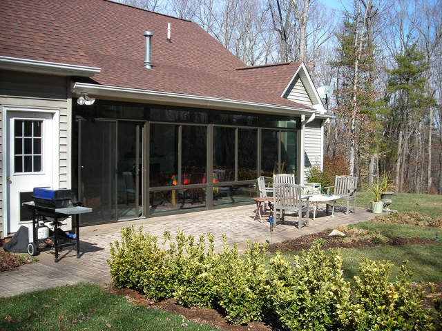 outside home with sun room