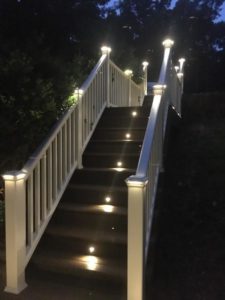lit staircase